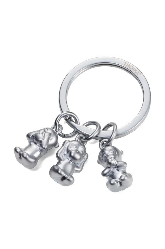 Privjesak TROIKA Three Monkeys siva TRKR17.18.MA