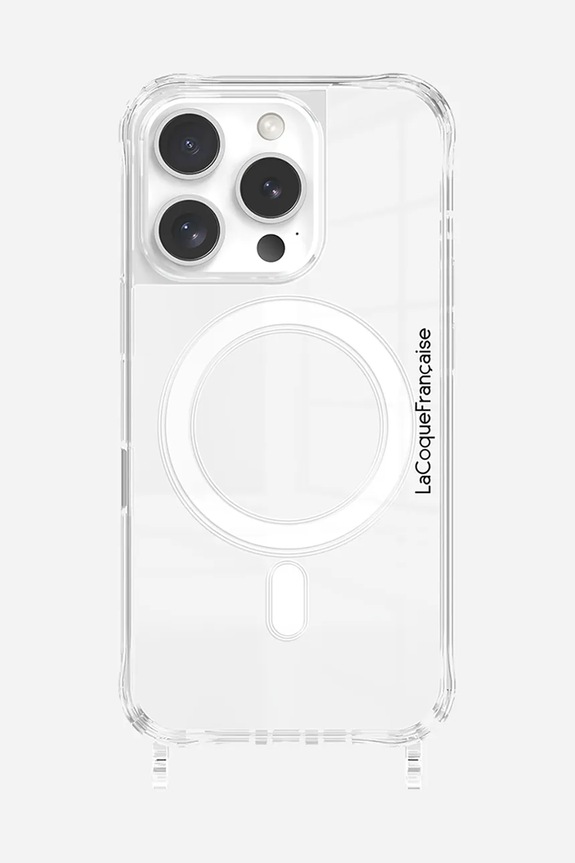 Puzdro na mobil LaCoqueFrançaise iPhone 16 Pro MagSafe priesvitná LE317540