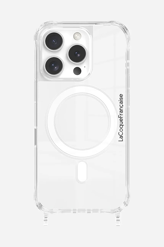 Puzdro na mobil LaCoqueFrançaise iPhone 16 Pro MagSafe priesvitná LE317540