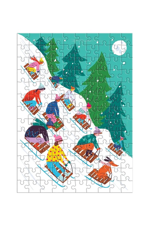 Galison puzzle Winter Sledding 130 elementów 60233 multicolore AA00