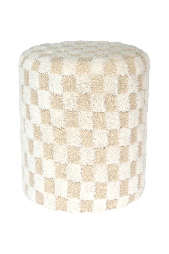 Leitmotiv scaun de puf Checker multicolor LM2091WH