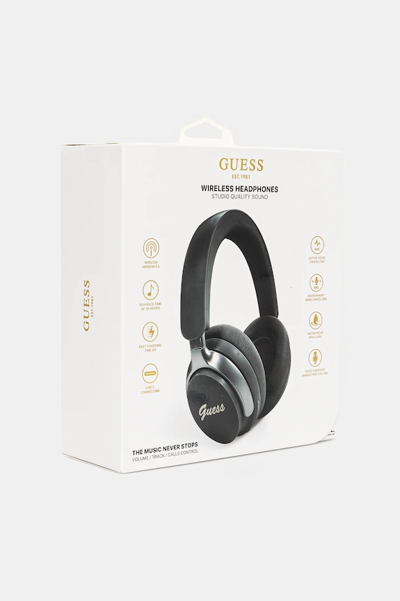 Guess cuffie sovraauricolari wireless Metal Script Logo GUBHC22PSFCSMK nero