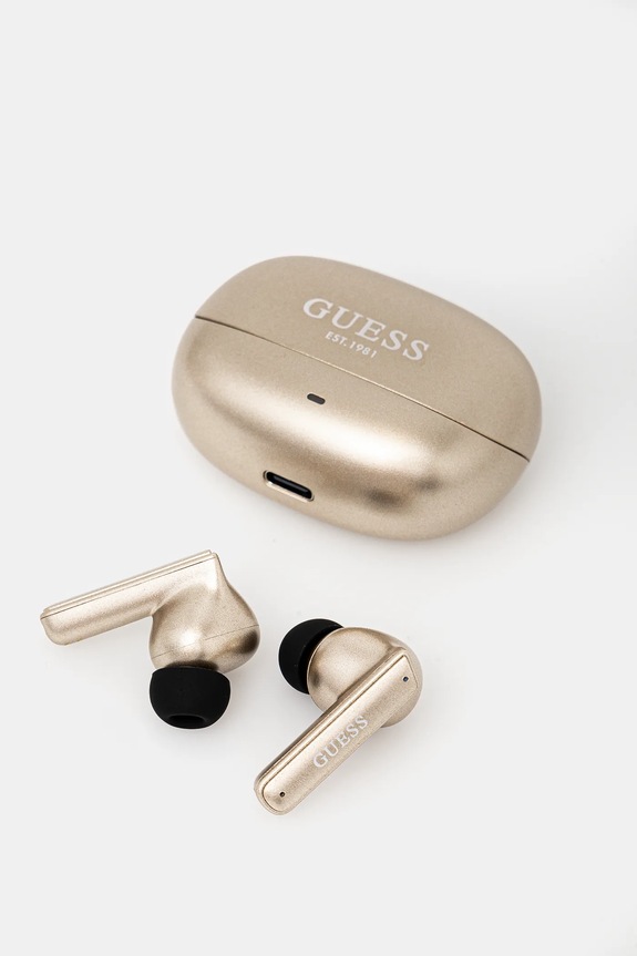 Lifestyle Ασύρματα ακουστικά Guess GUTWST88MCTGD χρυσαφί
