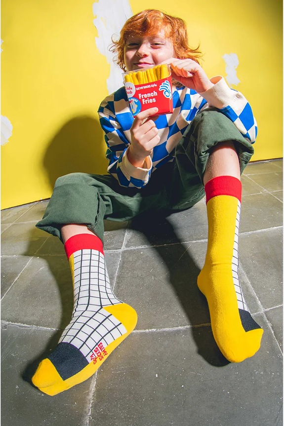 DÍVKA Dětské ponožky Eat My Socks French Fries Kids EMSKIDFRI vícebarevná