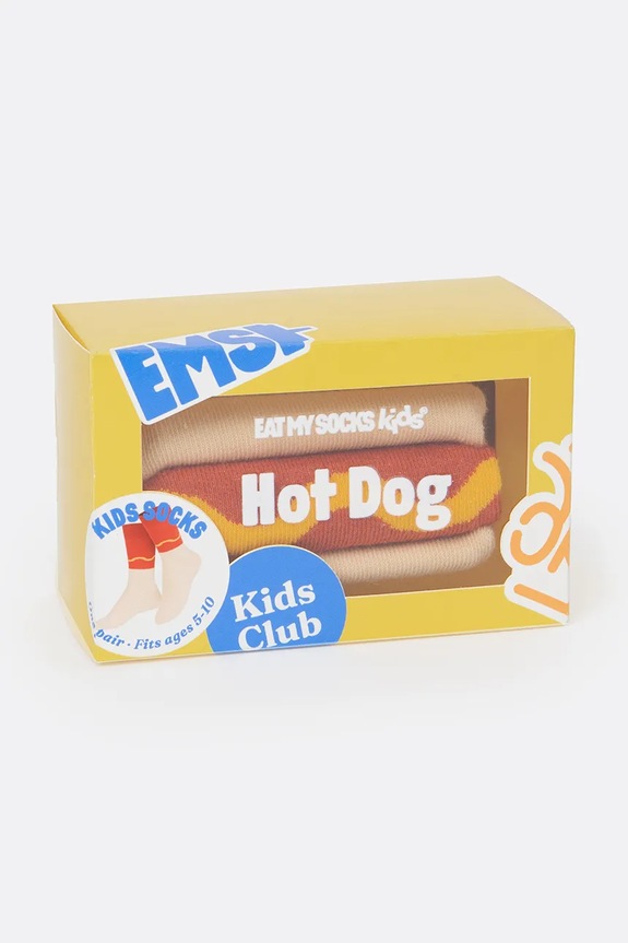 Eat My Socks sosete copii Hot Dog Kids multicolor EMSKIDHOT