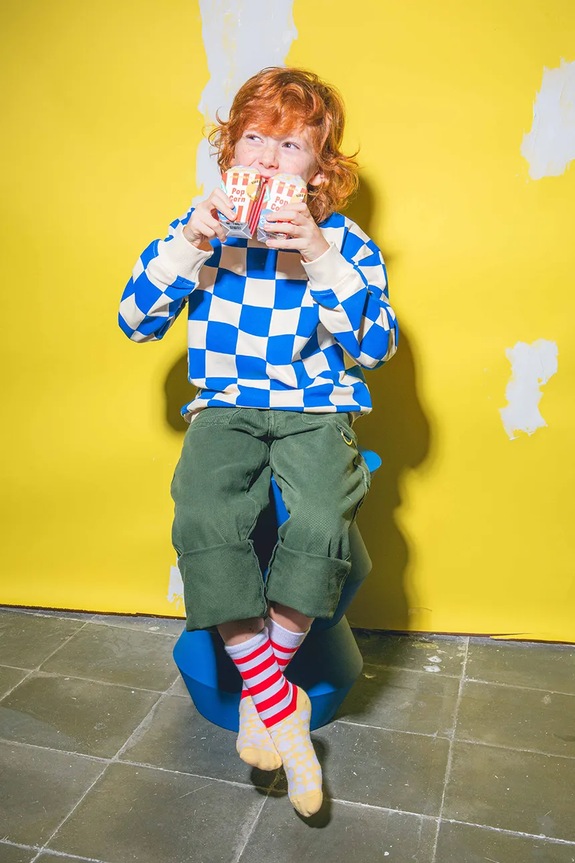 Detské ponožky Eat My Socks Pop Corn Kids viacfarebná EMSKIDPCO