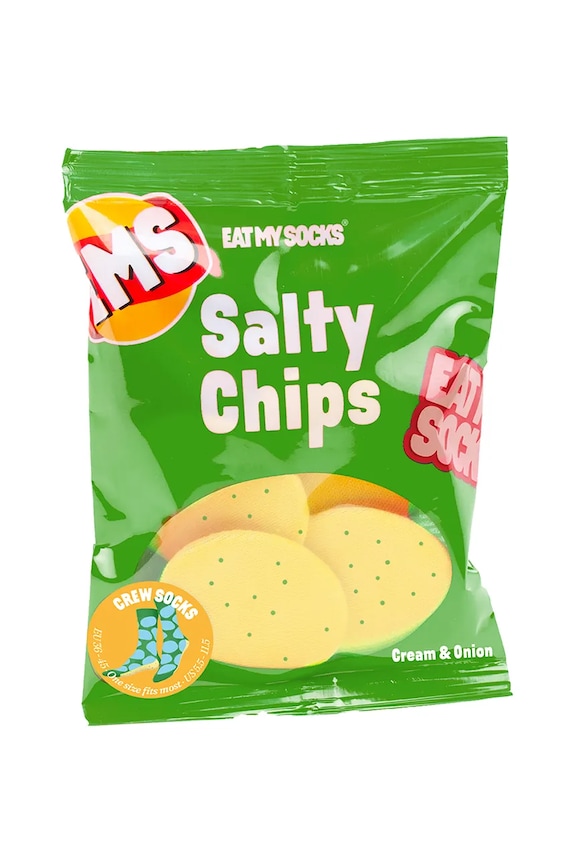 Eat My Socks sosete Salty Chips Green multicolor EMSNOCCHIPG