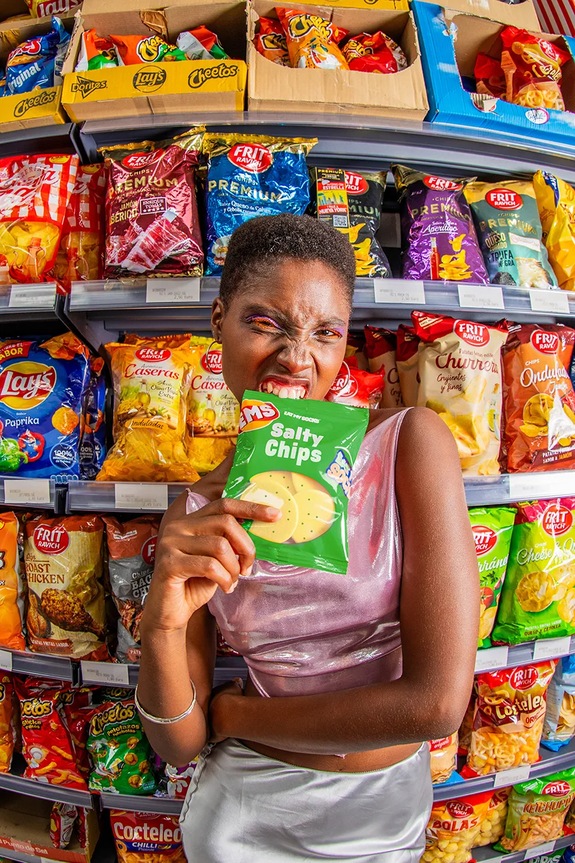 Ponožky Eat My Socks Salty Chips Green viacfarebná EMSNOCCHIPG