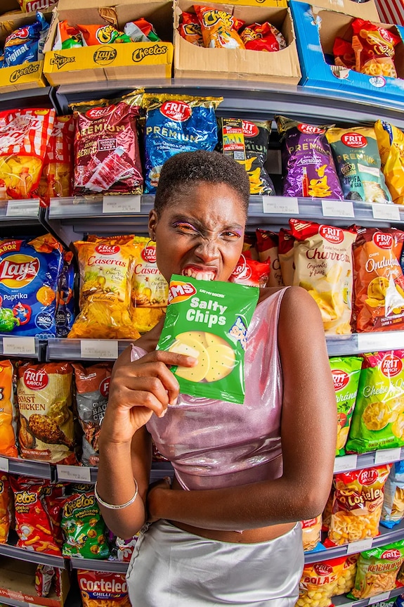 Eat My Socks sosete Salty Chips Green multicolor EMSNOCCHIPG