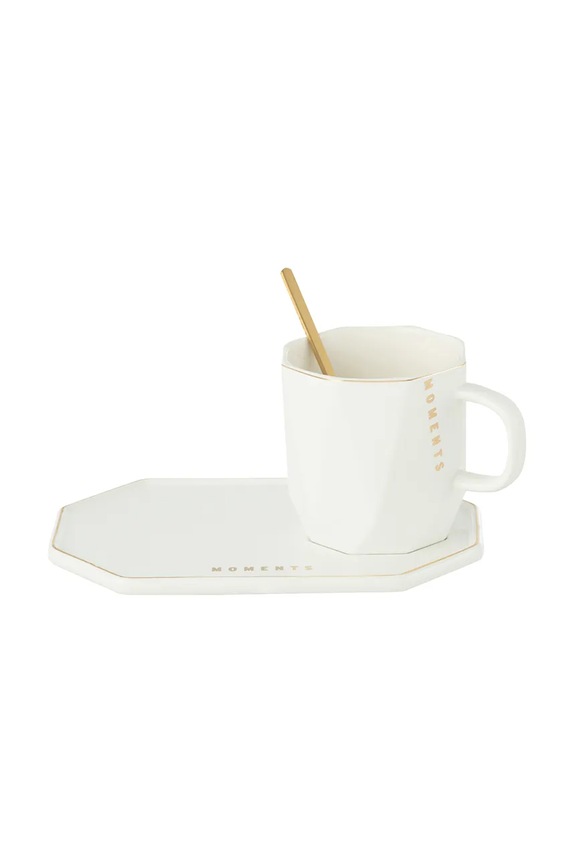 J-Line csésze és csészealj 215 ml fehér 49111