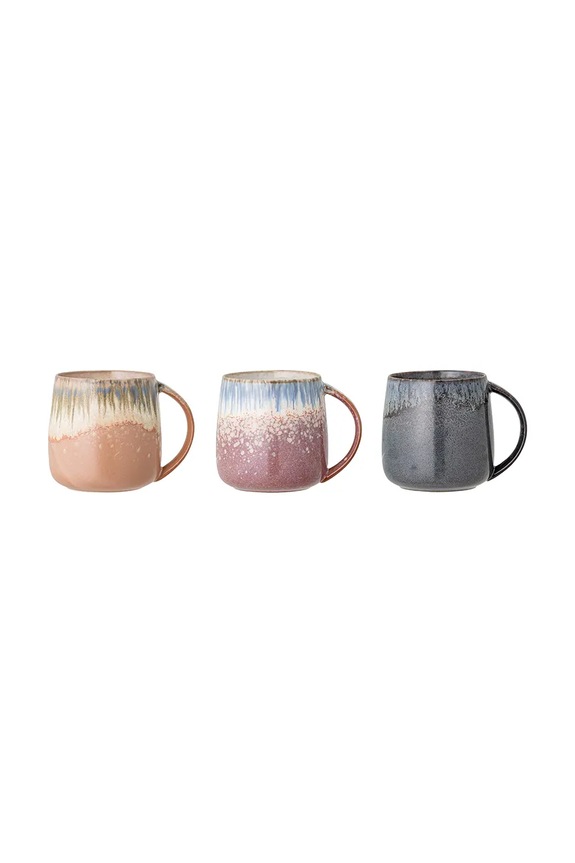 Bloomingville set căni Cloe 380 ml 3-pack multicolor 82049300