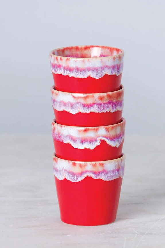 Σετ φλιτζάνια εσπρέσο Costa Nova Lungo 190 ml 6-pack LSC081.RED.SET6 πολύχρωμο AA00