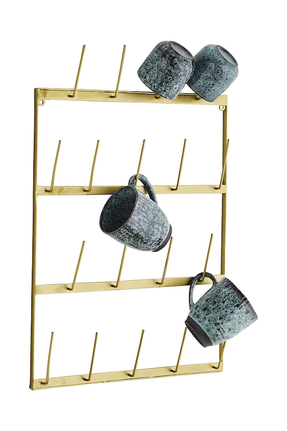 Madam Stoltz organizer na kubki 40 x 7 x 62 cm 35877AB żółty AA00