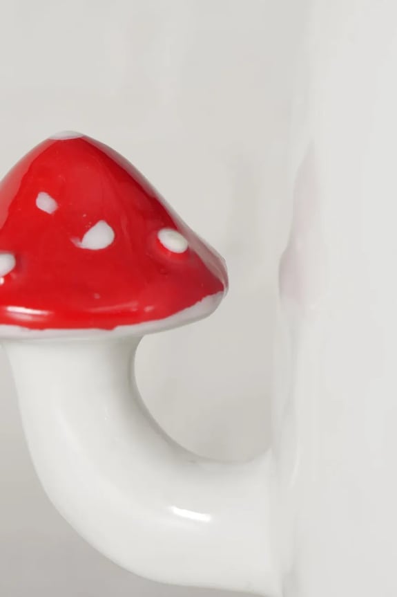 Boltze kubek z pokrywką Funghi 430 ml biały 2060537