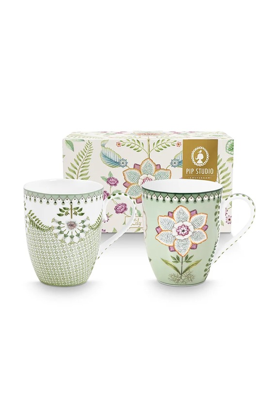 Set šalica Pip Studio Lily&Lotus 350 ml 2-pack zelena 51002504