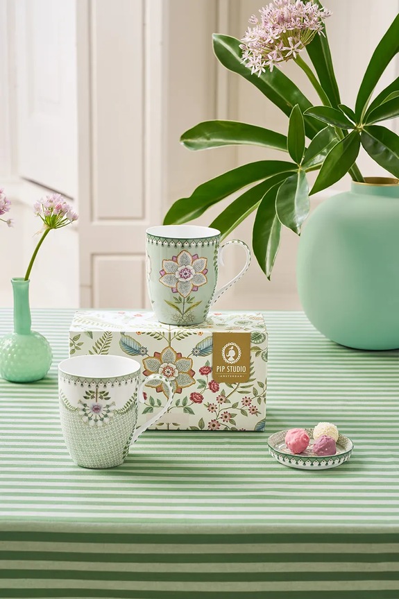 Set šalica Pip Studio Lily&Lotus 350 ml 2-pack 51002504 zelena AA00