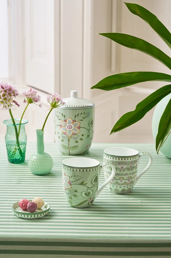 Pip Studio bögre készlet Lily&Lotus 450 ml 2 db 51002505 zöld AA00