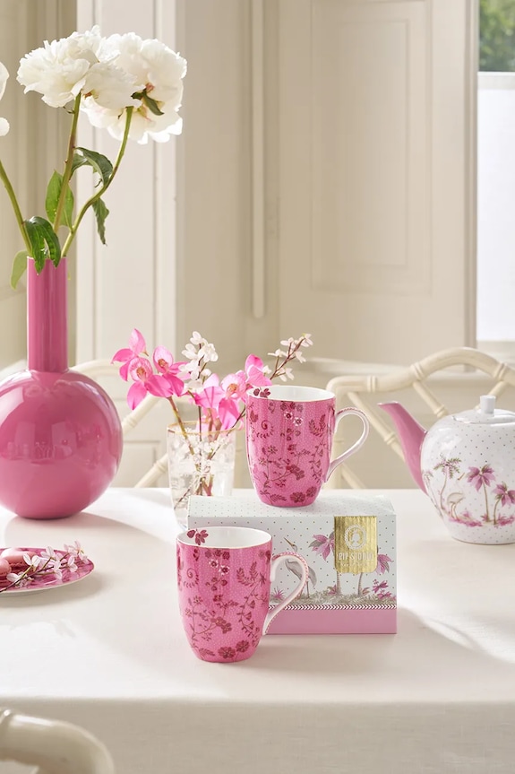 Pip Studio set tazze 350 ml 51002514 rosa AA00