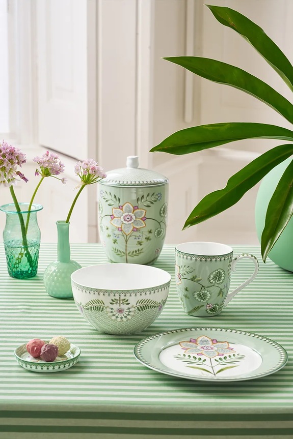 Pip Studio set per la colazione Lily&Lotus 350 ml pacco da 3 51020208 verde AA00