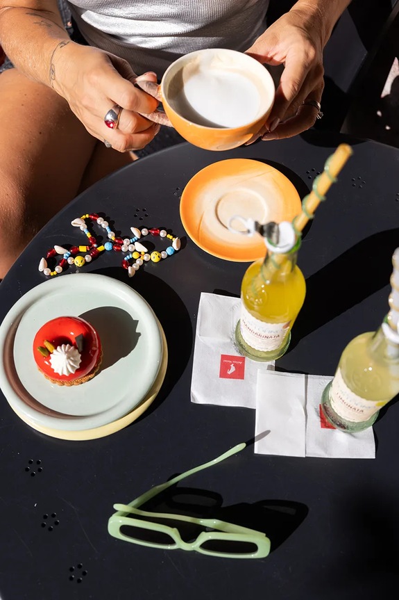 Κουζίνα και μπαρ Φλιτζάνι και πιατάκι Byon Peach 300 ml 5228660511 πορτοκαλί