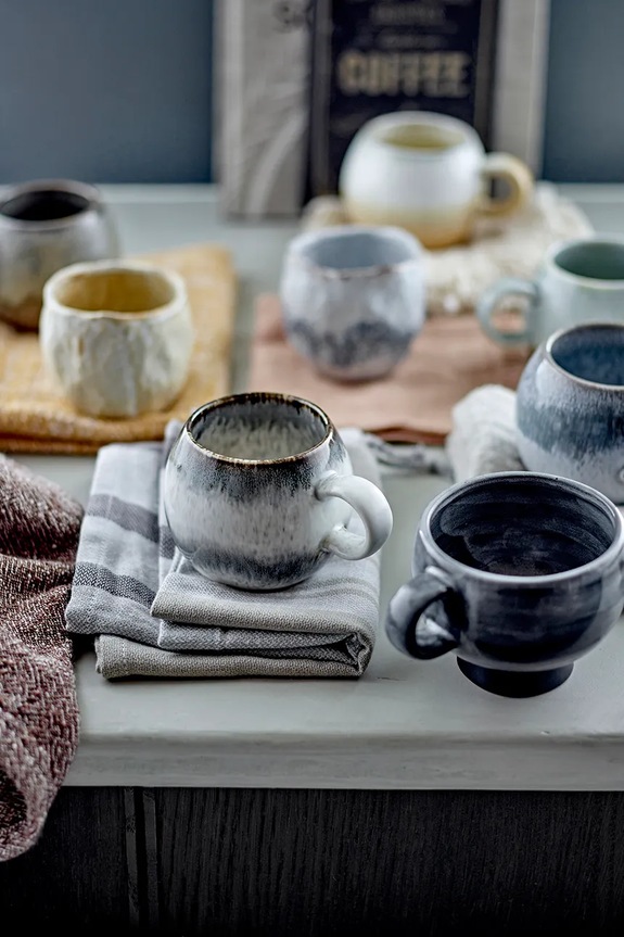 Σετ φλιτζάνια Bloomingville Paula 275 ml 4-pack 82061167 γκρί AA00