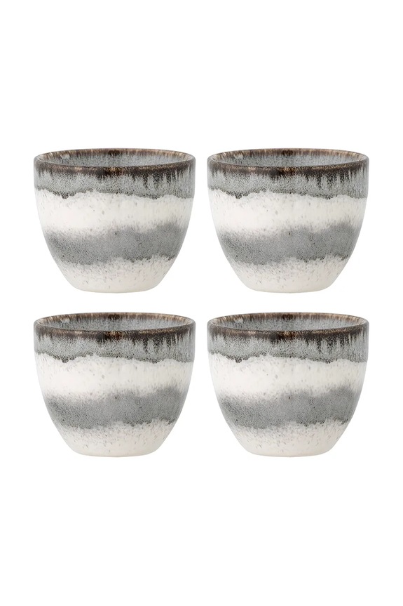 Set šalica Bloomingville Paula 195 ml 4-pack siva 82061179