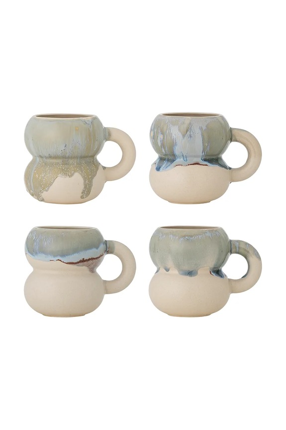 Σετ φλιτζάνια Bloomingville Luna 400 ml 4-pack μπεζ 82062967