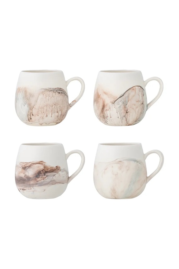 Bloomingville set căni Lyre 250 ml 4-pack multicolor 82072551