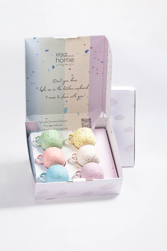 Egg Back Home set căni 90 ml 6-pack multicolor 1211.6H7D.MT.MixT