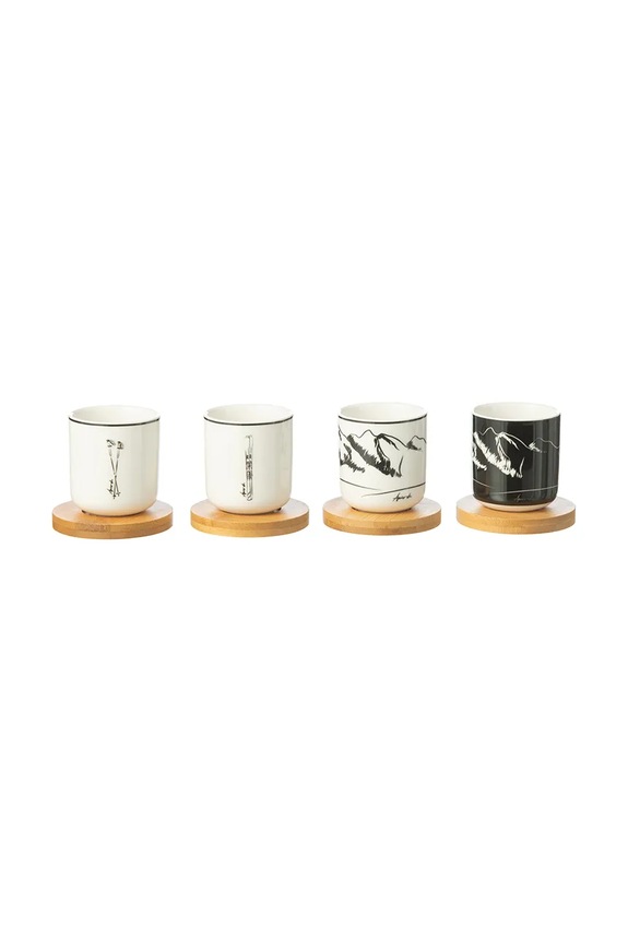 J-Line csésze és csészealj készlet 100 ml 4 db többszínű 49241