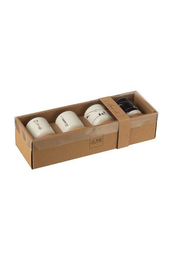 Konyha és bár J-Line csésze és csészealj készlet 100 ml 4 db 49241 többszínű