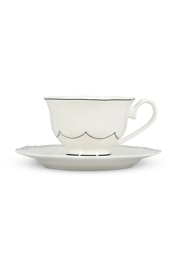 S|P Collection sada šálok s podstavcom z glazovaného porcelánu 190 ml biela 856236