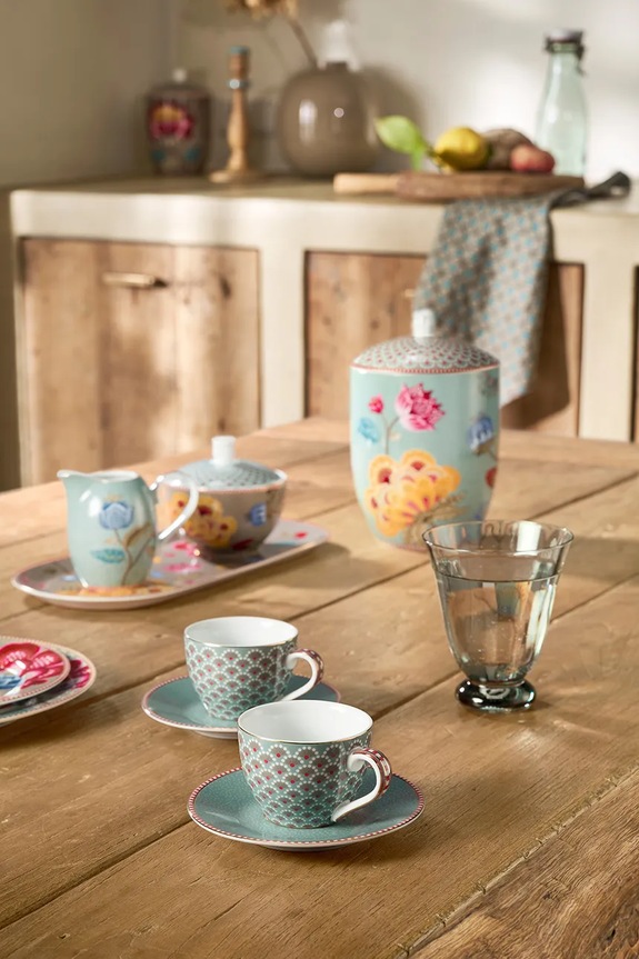 Pip Studio set de cești cu farfurioară din porțelan 120 ml 51004222
