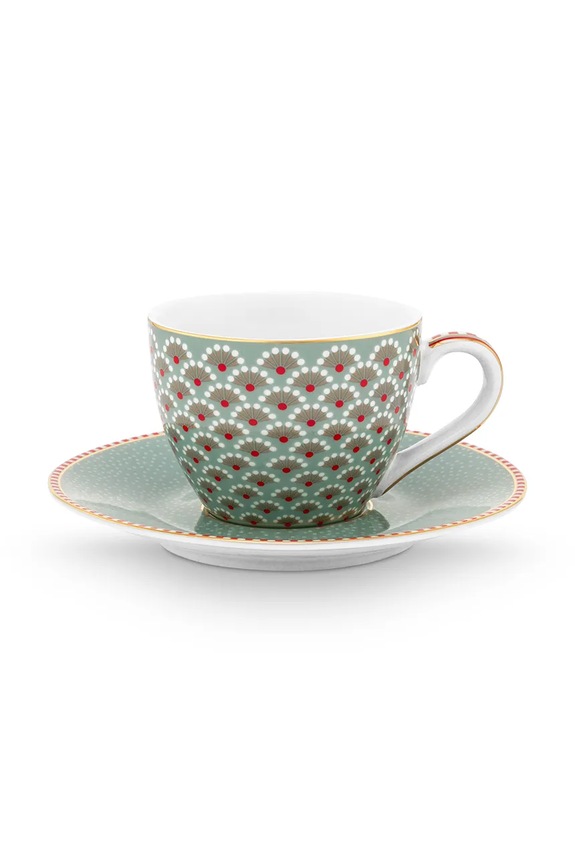 Bucătărie și bar Pip Studio set de cești cu farfurioară din porțelan 120 ml 51004222 turcoaz
