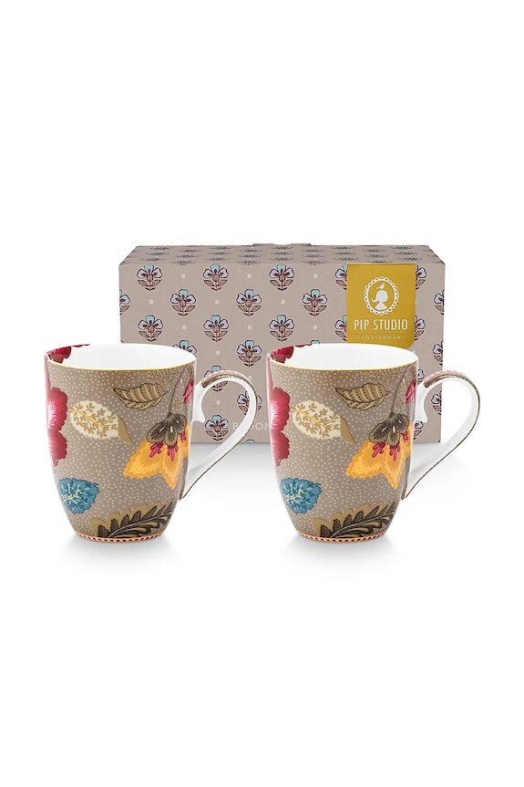Pip Studio set de căni din porțelan siliconat 365 ml 51002590 multicolor AA00