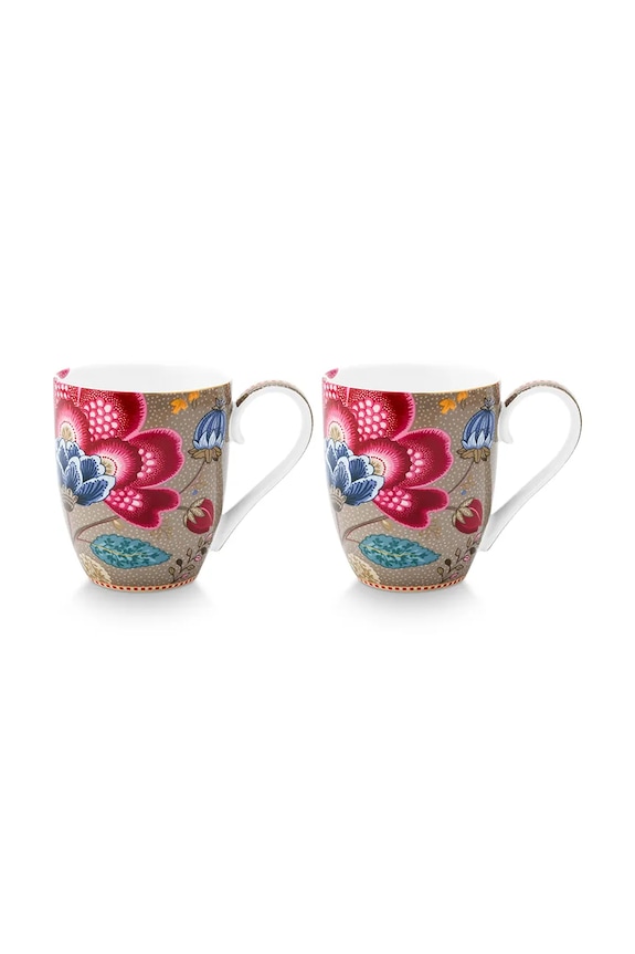 Pip Studio set de căni din porțelan siliconat 450 ml multicolor 51002591