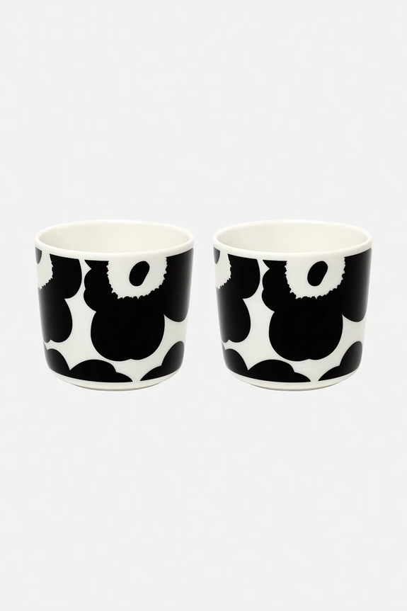 Marimekko set de căni din gresie 200 ml negru 070637.190