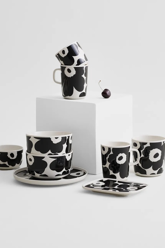 Bucătărie și bar Marimekko set de căni din gresie 200 ml 070637.190 negru