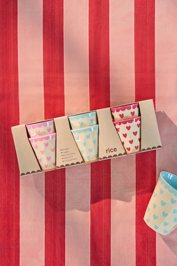 Kuhinja in bar Rice komplet skodelic za espresso iz umetne mase 9 x 6 x 26 cm MELCU.6ZEFAVP pisana