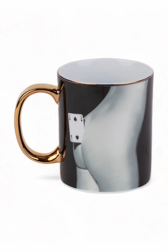 Seletti kubek z porcelany 8 x 10 cm czarny 17222