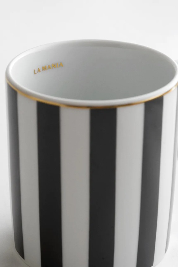 Κουζίνα και μπαρ La Mania κούπα από πορσελάνη 280 ml 5902037040033 μαύρο