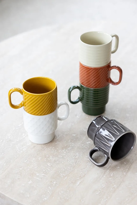 Κουζίνα και μπαρ Sagaform σετ κούπες με κεραμικό 300 ml 5018571 μπεζ