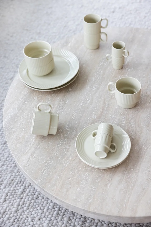 Sagaform σετ κούπες με κεραμικό 300 ml μπεζ 5018571