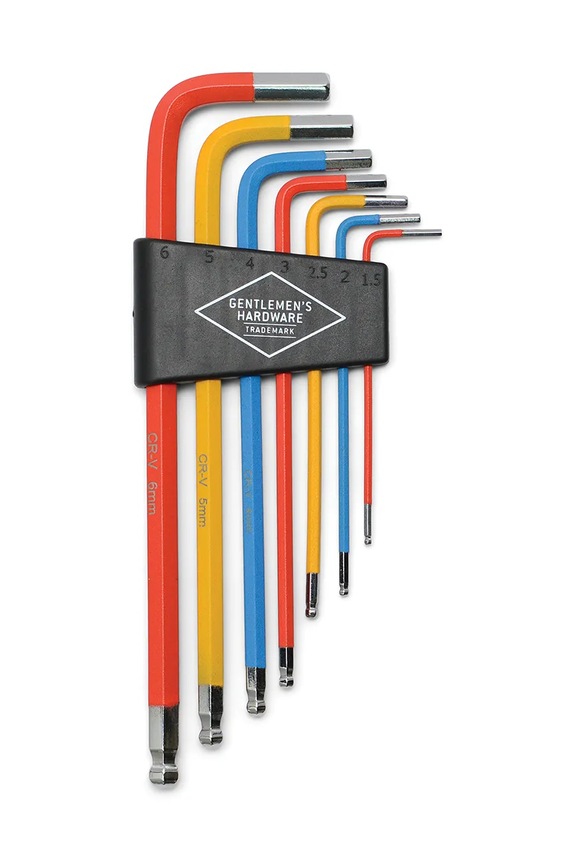 Sada imbusových klíčů Gentlemen's Hardware Hex Key Set 7-pack vícebarevná GEN738UK