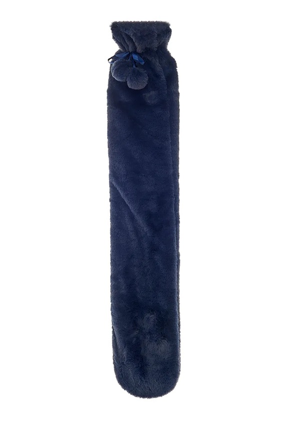 Aroma Home borsa dell' acqua calda Faux Fur Long Hot Water Bottle blu navy AH0327NY