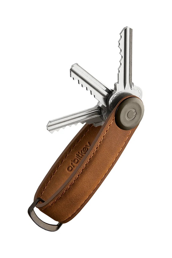 Orbitkey etui na klucze Crazy Horse 8,5 cm brązowy CHLO.2.CBCBGM