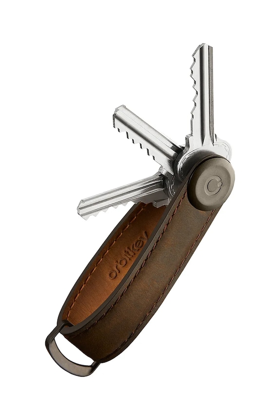 Kľúčenka Orbitkey Crazy-Horse 8,5 cm hnedá CHLO.2.OBOBGM