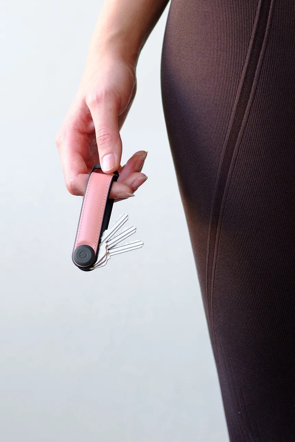 Kľúčenka Orbitkey Hybrid Leather 8,5 cm ružová KHL3.PPK.111