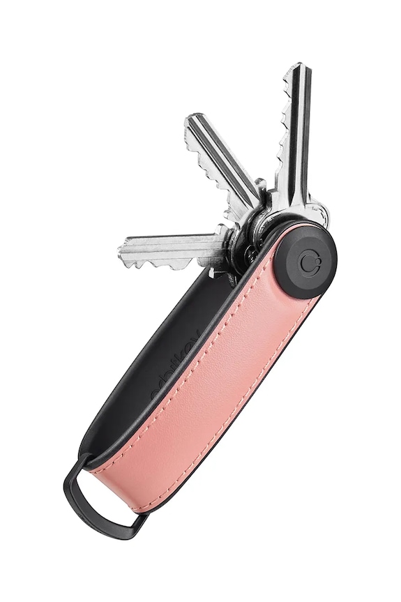 Kľúčenka Orbitkey Hybrid Leather 8,5 cm ružová KHL3.PPK.111