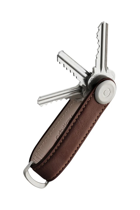 Θήκη για κλειδιά Orbitkey Leather Espresso 8,5 cm καφέ LTHO.2.ESBR